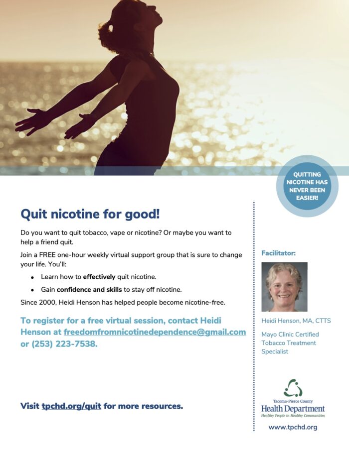 Freedom from nicotine dependence 2021 flyer